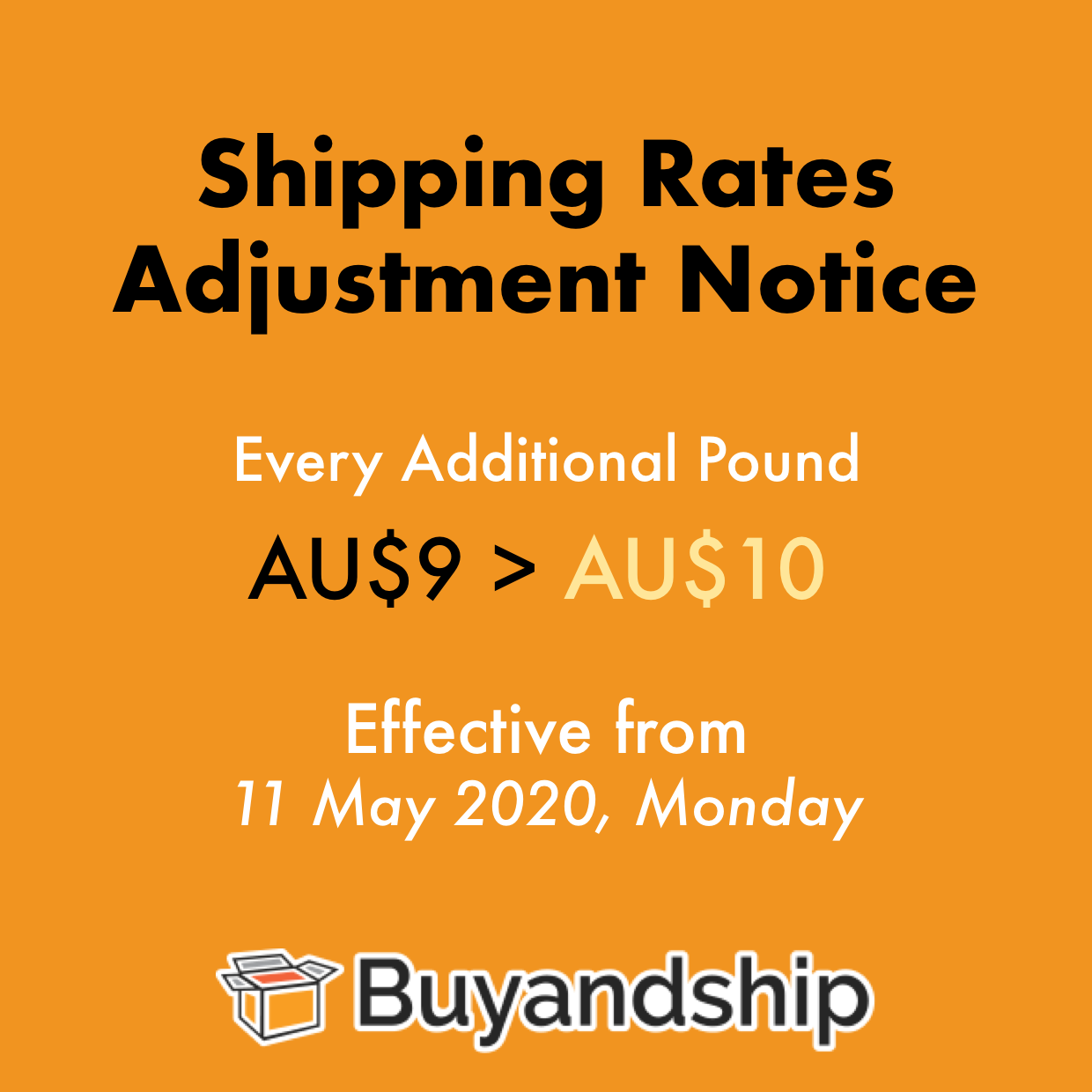 Shipping Rates Adjustment Notice – Effective from 11 May 2020, Monday ...